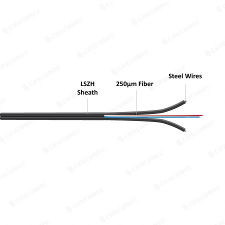 FTTH Indoor Zipcord Bow Type Drop Cable GJXH - FTTH Indoor Zipcord Bow Type Drop Cable GJXH